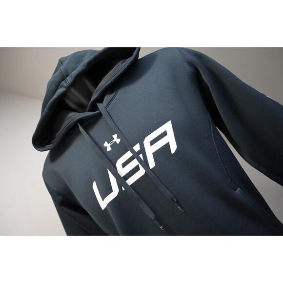 Under Armour Hoodie ColdGear USA America Athletic Jacket Womens Sz Medium - Picture 1 of 10